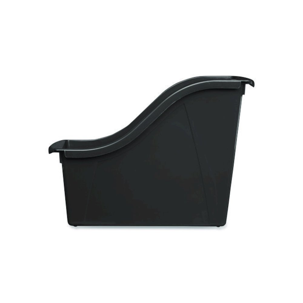 Small Book Bin, 1.5 gal, 4.5" x 11.75" x 8.5", Black, 6/Pack. Picture 10
