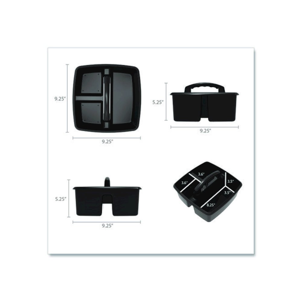 Small Caddy, 9.25 x 9.25 x 12, Black, 6/Pack. Picture 9