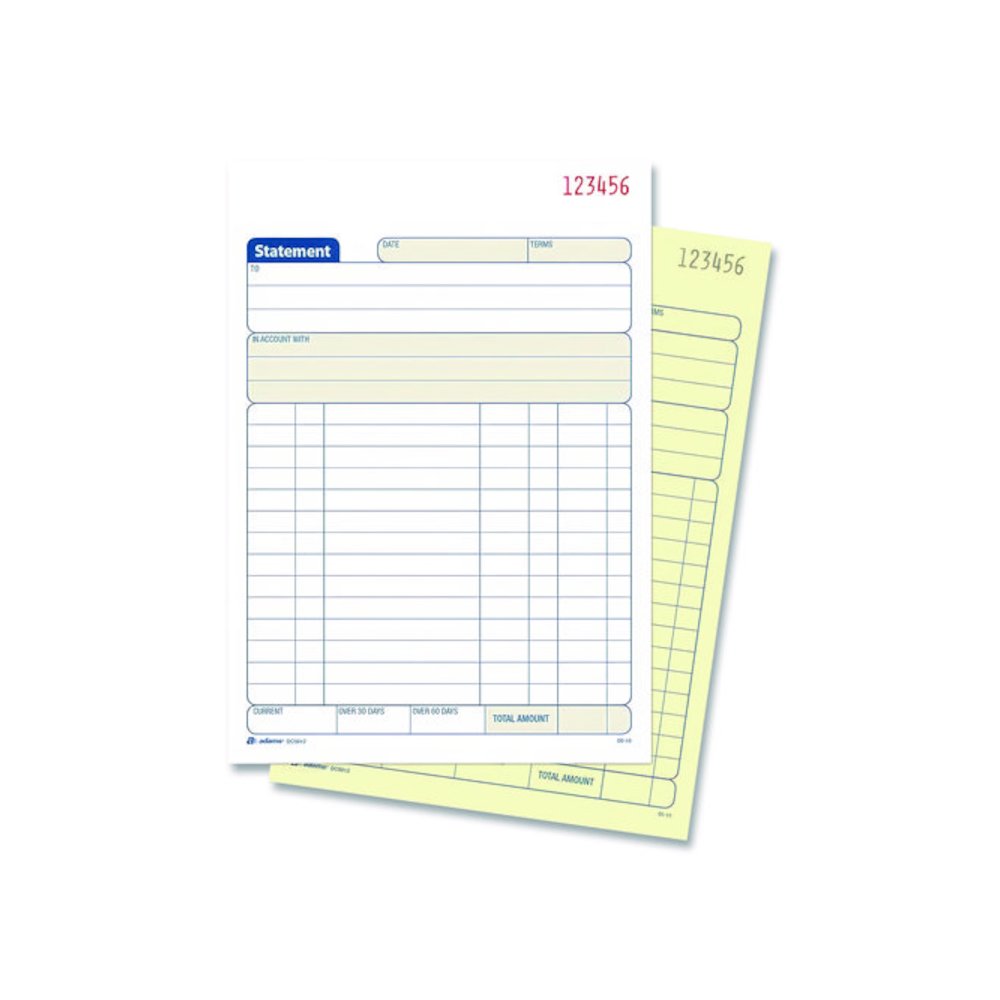 Multipart Statement Pad, Two-Part Carbonless, 5.56 x 7.94, 50 Sets/Pad, 3 Pads/PK. Picture 3