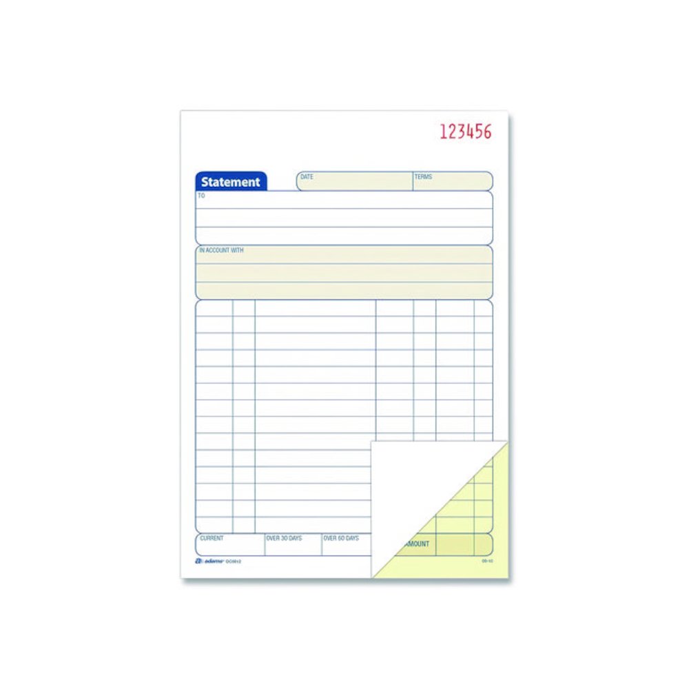 Multipart Statement Pad, Two-Part Carbonless, 5.56 x 7.94, 50 Sets/Pad, 3 Pads/PK. Picture 4