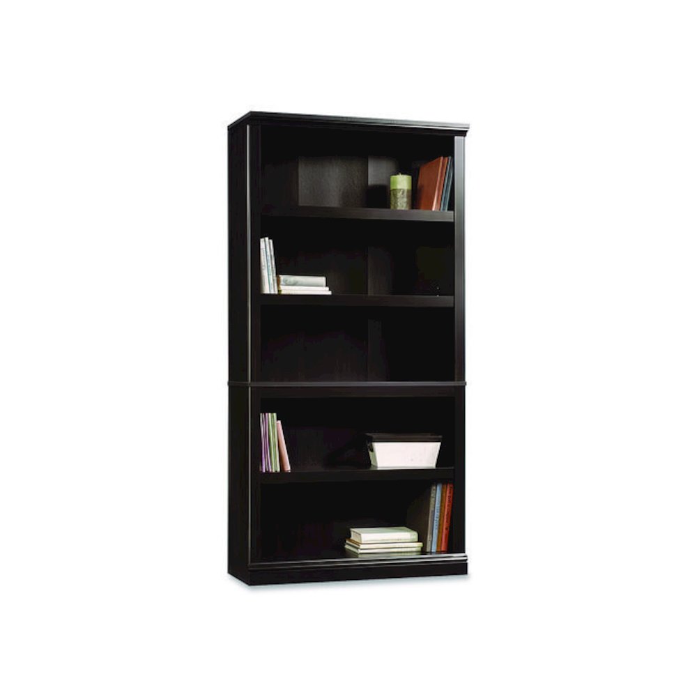 Select Collection Bookcase, Five-Shelf, 35.27w x 13.22d x 69.76h, Estate Black. Picture 3