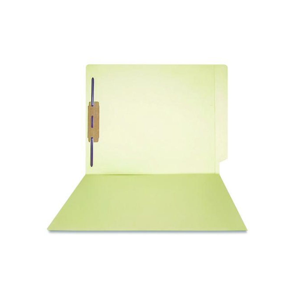 Full Pocket End Tab Fastener Folders, Straight Tab, Expands 0.75", 1 Fastener, Letter Size, Manila, 50/Box. Picture 4