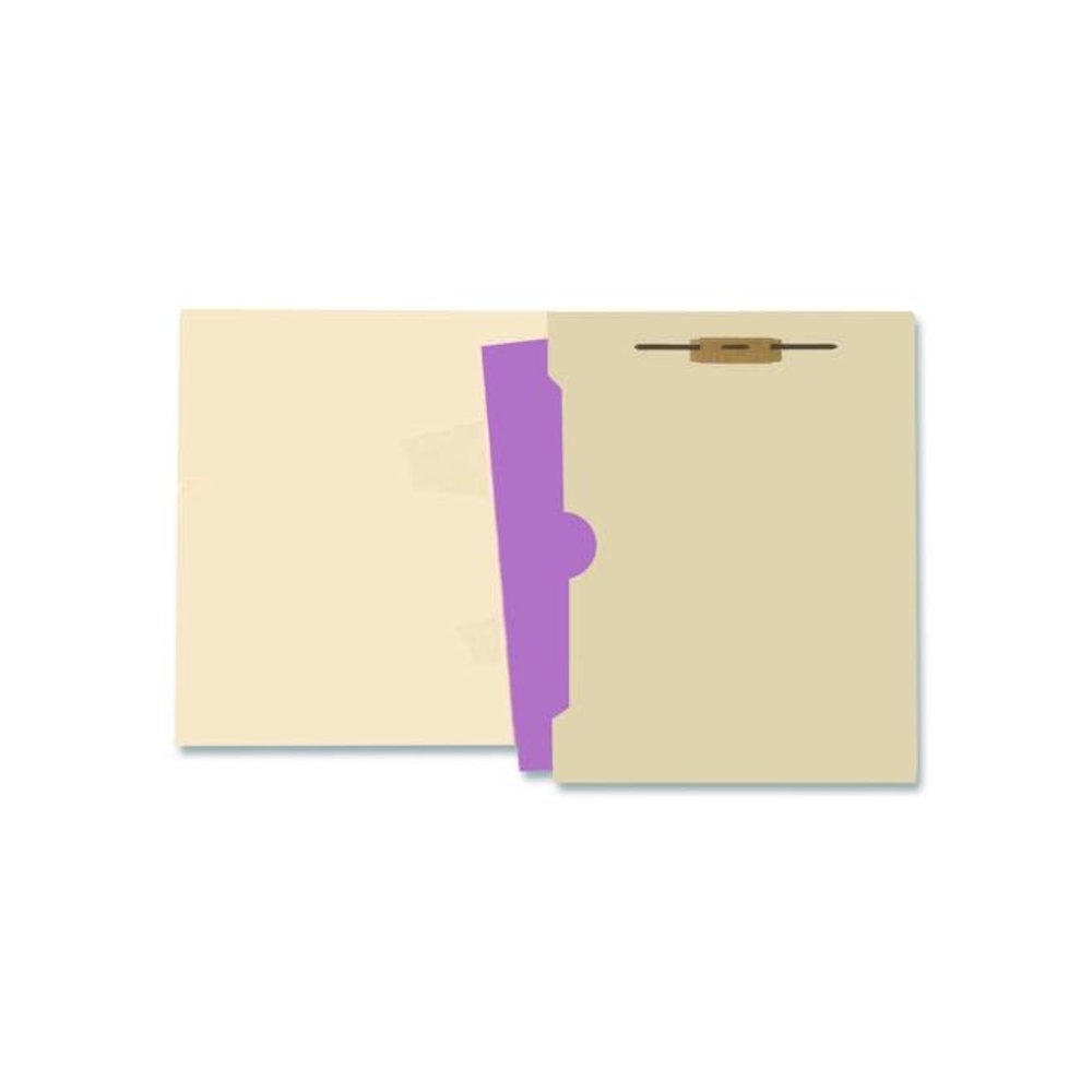 Full Pocket End Tab Fastener Folders, Straight Tab, Expands 0.75", 1 Fastener, Letter Size, Manila, 50/Box. Picture 5