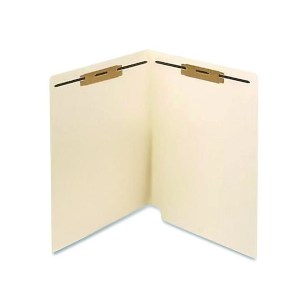 Heavy-Duty Top Tab Fastener Folders, 1/3-Cut Tab: Assorted, Expands 0.75", 2 Fasteners, Letter Size, Manila, 50/Box. Picture 3