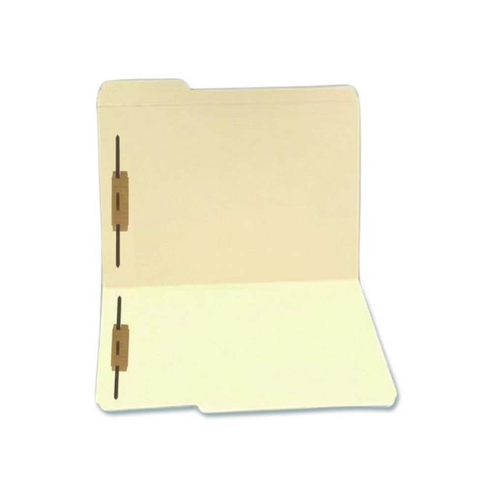 Heavy-Duty Top Tab Fastener Folders, 1/3-Cut Tab: Assorted, Expands 0.75", 2 Fasteners, Letter Size, Manila, 50/Box. Picture 5