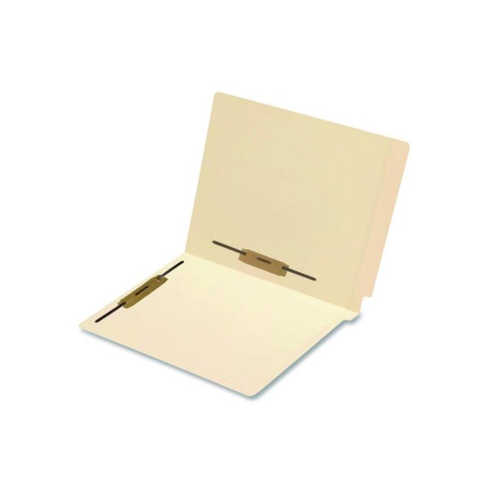 End Tab Fastener Folders, Straight Tab, Expands 0.75", 2 Vertical/Horizontal Fasteners, Letter Size, Manila, 250/Box. Picture 3
