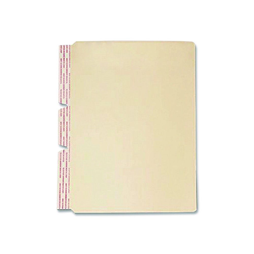 Standard Side-Flap Classification Folder Dividers, 1 Fastener, Letter Size, Manila, 100/Box. Picture 1