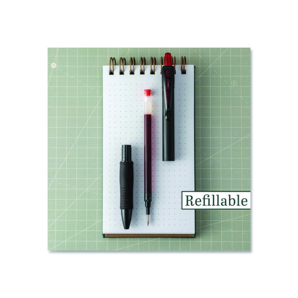 G2 Edge Premium Gel Roller Pen, Retractable, Fine 0.7 mm, Red Ink, Black/Red Barrel, Dozen. Picture 4