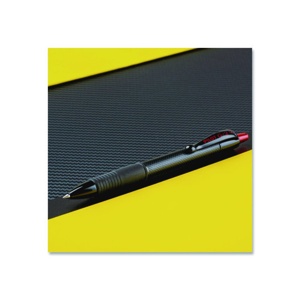 G2 Edge Premium Gel Roller Pen, Retractable, Fine 0.7 mm, Red Ink, Black/Red Barrel, Dozen. Picture 3