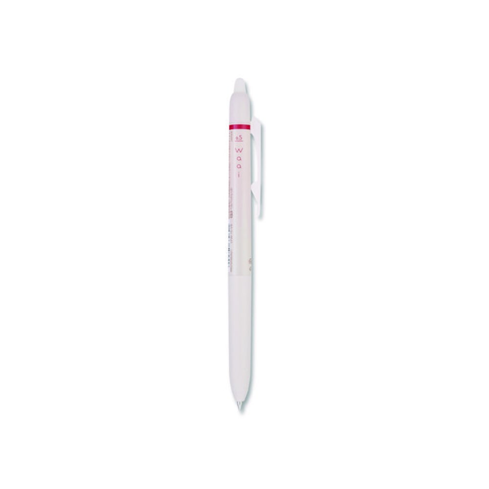 Frixion Waai Erasable Gel Pen, Retractable, Extra Fine 0.5 mm, Cherry Ink, Beige/Cherry Barrel, Dozen. Picture 3