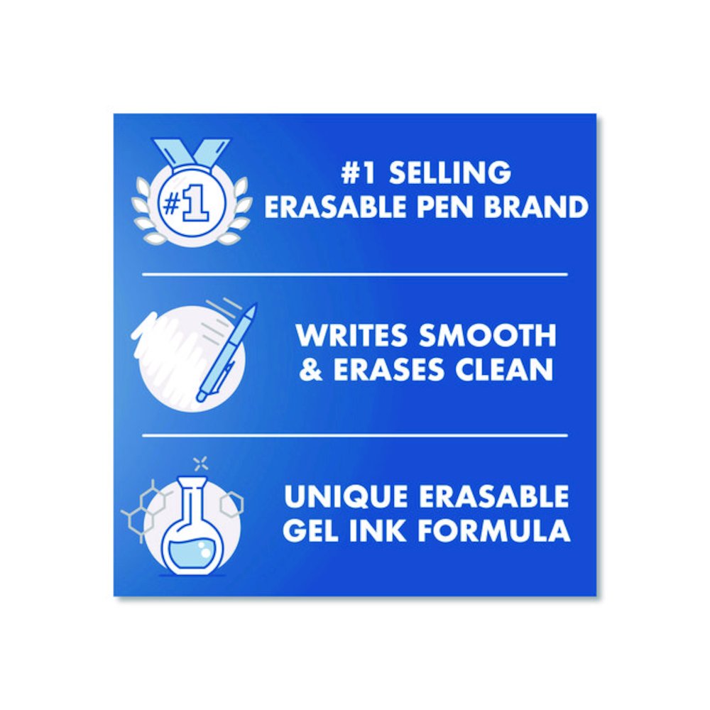 Frixion Waai Erasable Gel Pen, Retractable, Extra Fine 0.5 mm, Cherry Ink, Beige/Cherry Barrel, Dozen. Picture 7