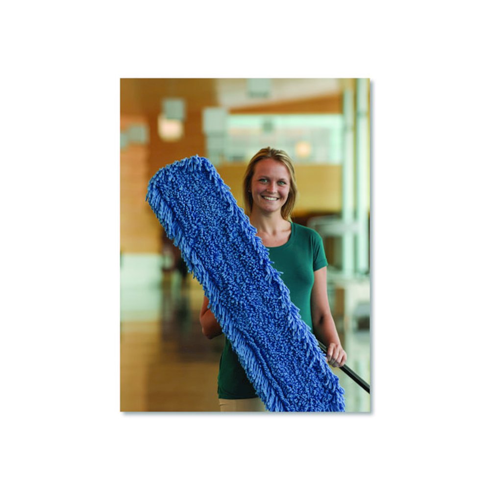 MaxiTwist Microfiber Dust Mops, Microfiber, 36" x 5", Blue. Picture 3
