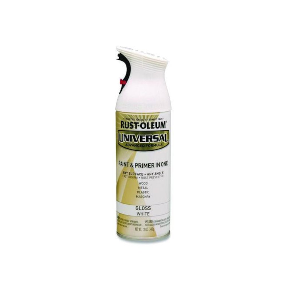 Universal Premium Spray Paint, Gloss White, 12 oz Aerosol Can, 6/Carton. Picture 2