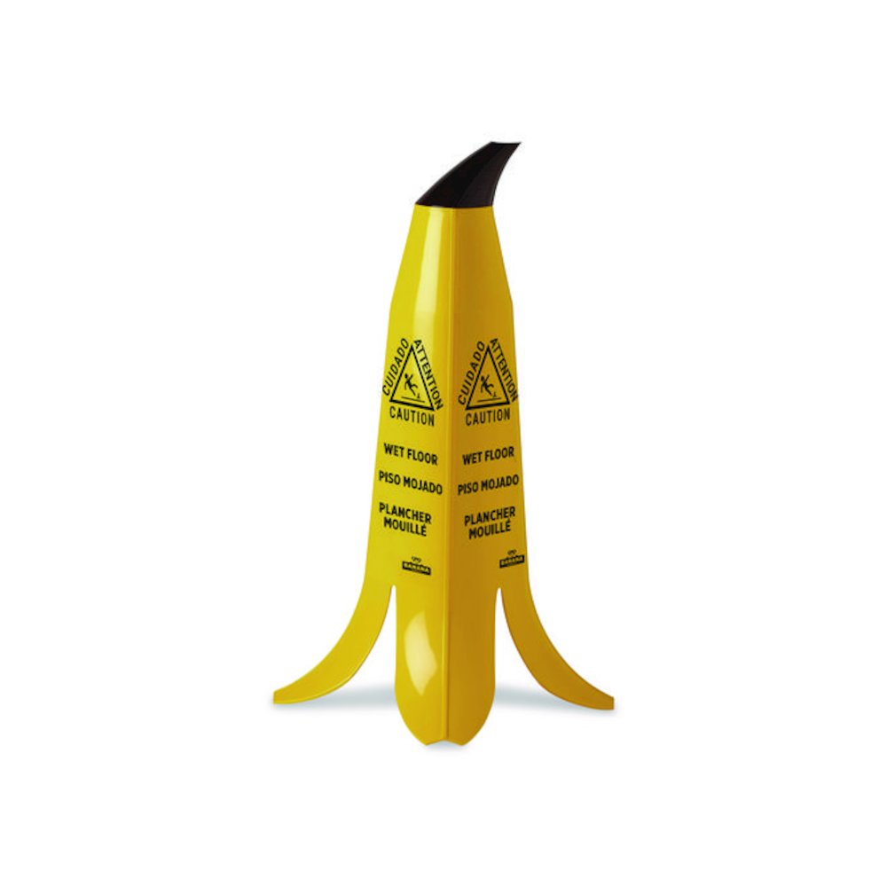 Banana Safety Sign, 13 x 12 x 24, Yellow/Black. Picture 1