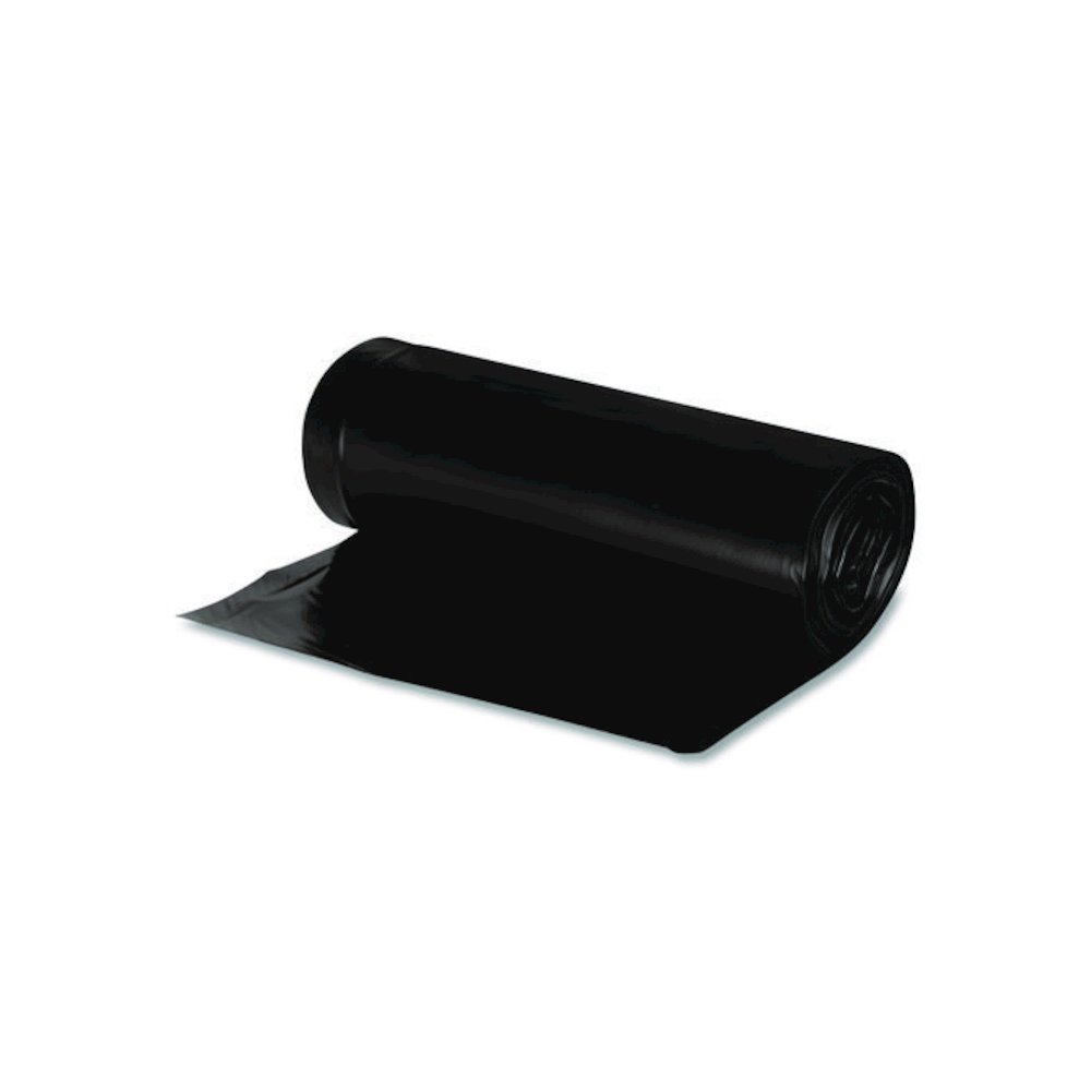 Linear Low Density Recycled Can Liners, 45 gal, 1.65 mil, 40" x 46", Black, 10 Bags/Roll, 10 Rolls/Carton. Picture 3