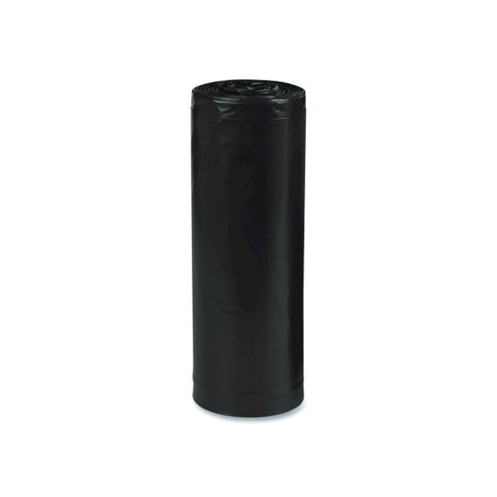 Linear Low Density Recycled Can Liners, 45 gal, 1.65 mil, 40" x 46", Black, 10 Bags/Roll, 10 Rolls/Carton. Picture 4