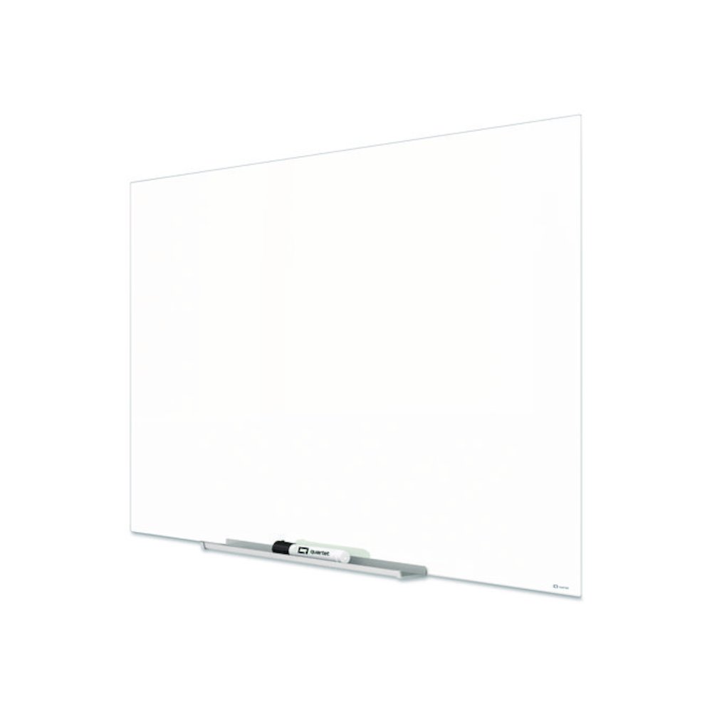 InvisaMount Magnetic Glass Marker Board, 74" x 42", White Surface. Picture 5