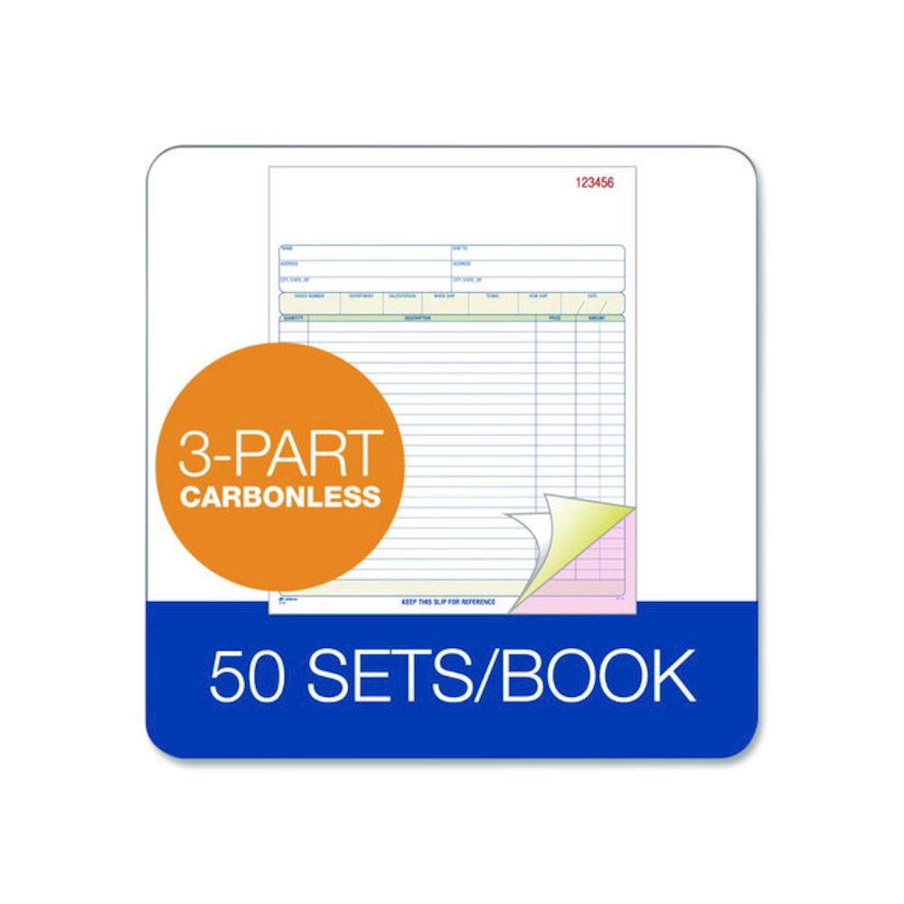 Multipart Sales Order Pad, Three-Part Carbonless, 8.34 x 10.19, 50 Forms Total. Picture 4