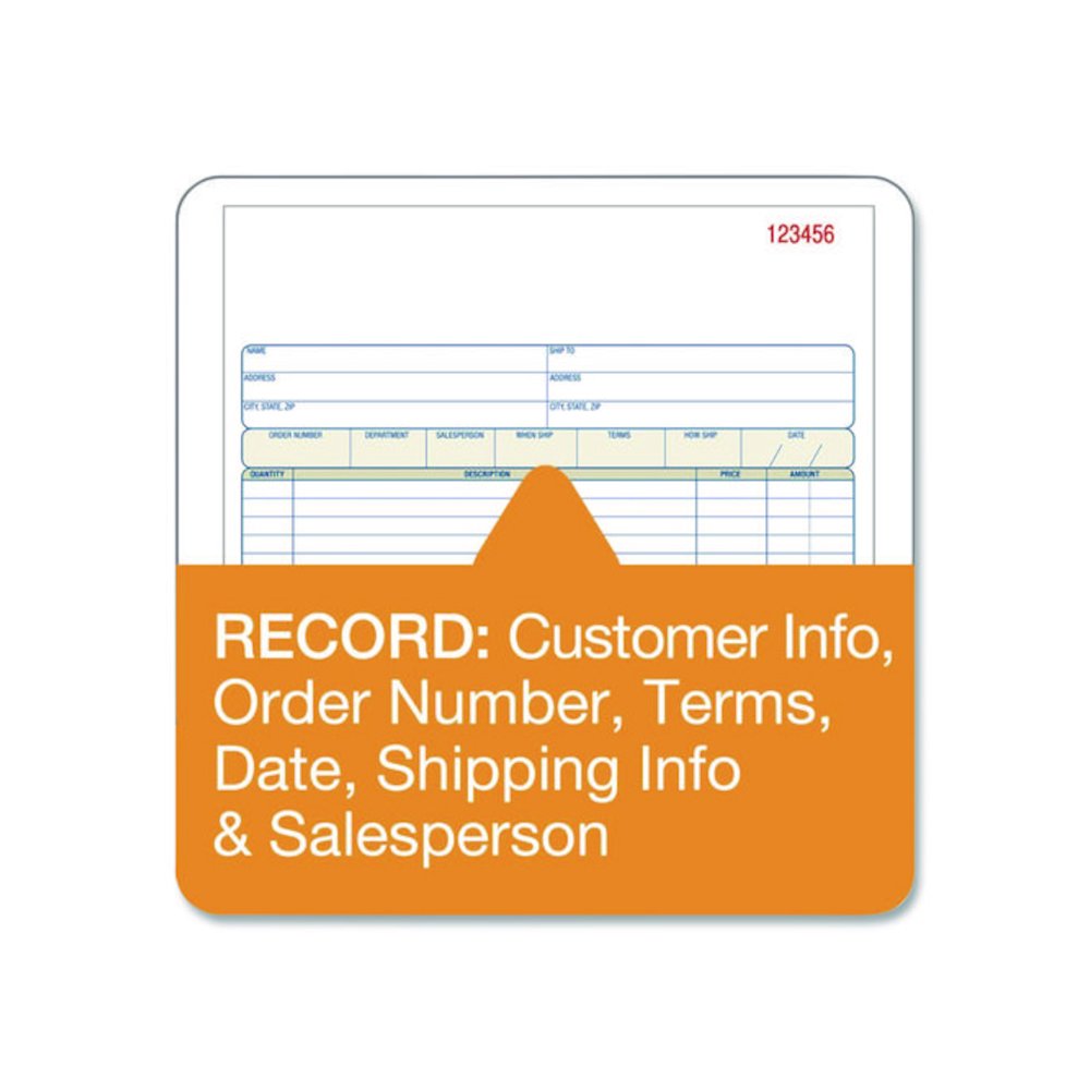 Multipart Sales Order Pad, Three-Part Carbonless, 8.34 x 10.19, 50 Forms Total. Picture 6