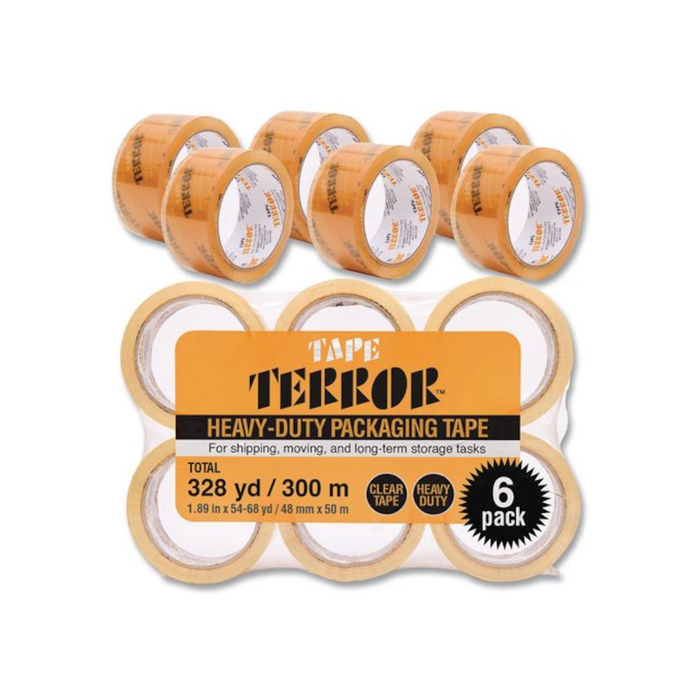 Heavy-Duty Packaging Tape, 3" Core, 1.88" x 54.6 yds, Clear, 6/Pack. Picture 1