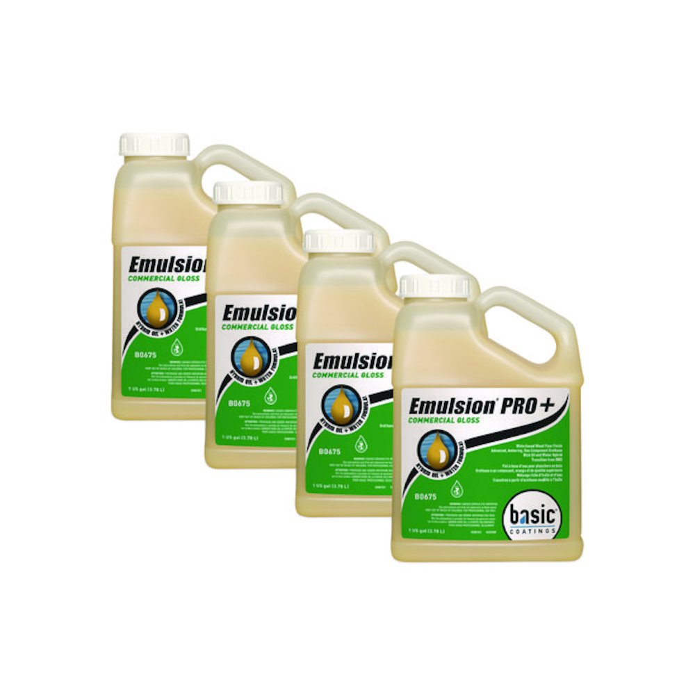 Emulsion Pro+ Floor Finish and Sealer, 1 gal Bottle, 4/Carton. Picture 1