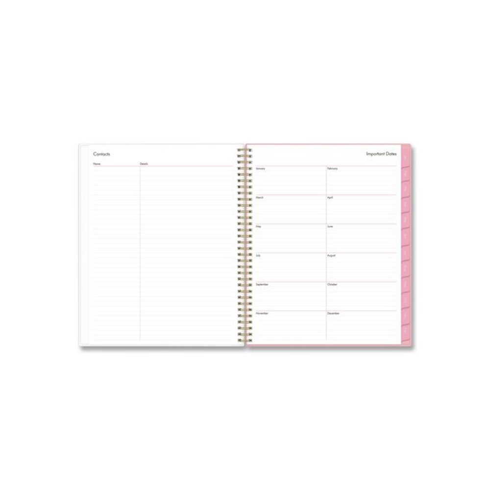 Mimi Pink Weekly/Monthly Planner, Floral Artwork, 11 x 8.5, Pink/Blue/Rose Cover, 12-Month (Jan to Dec): 2026. Picture 6