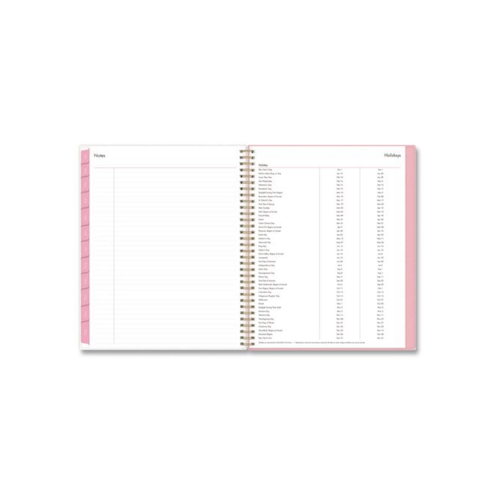 Mimi Pink Weekly/Monthly Planner, Floral Artwork, 11 x 8.5, Pink/Blue/Rose Cover, 12-Month (Jan to Dec): 2026. Picture 8