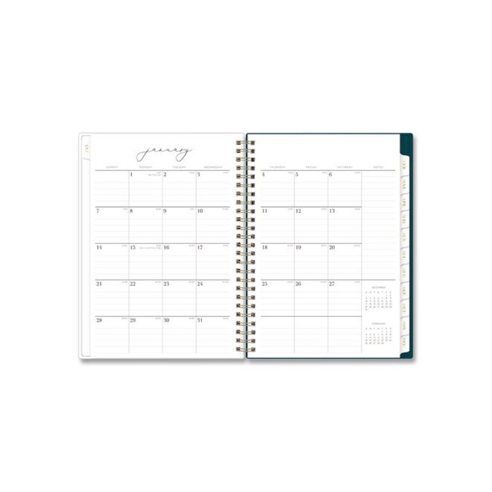 Life Note-It Dania Weekly/Monthly Planner, Floral Artwork, 8.63 x 5.88, Teal/Pink/Blue Cover, 12-Month (Jan to Dec): 2026. Picture 4