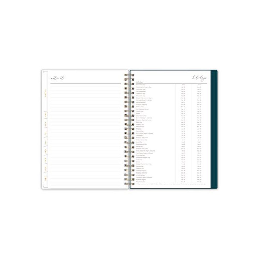 Life Note-It Dania Weekly/Monthly Planner, Floral Artwork, 8.63 x 5.88, Teal/Pink/Blue Cover, 12-Month (Jan to Dec): 2026. Picture 8