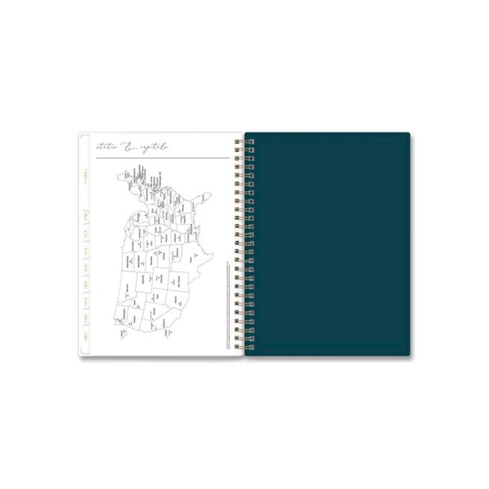 Life Note-It Dania Weekly/Monthly Planner, Floral Artwork, 8.63 x 5.88, Teal/Pink/Blue Cover, 12-Month (Jan to Dec): 2026. Picture 9