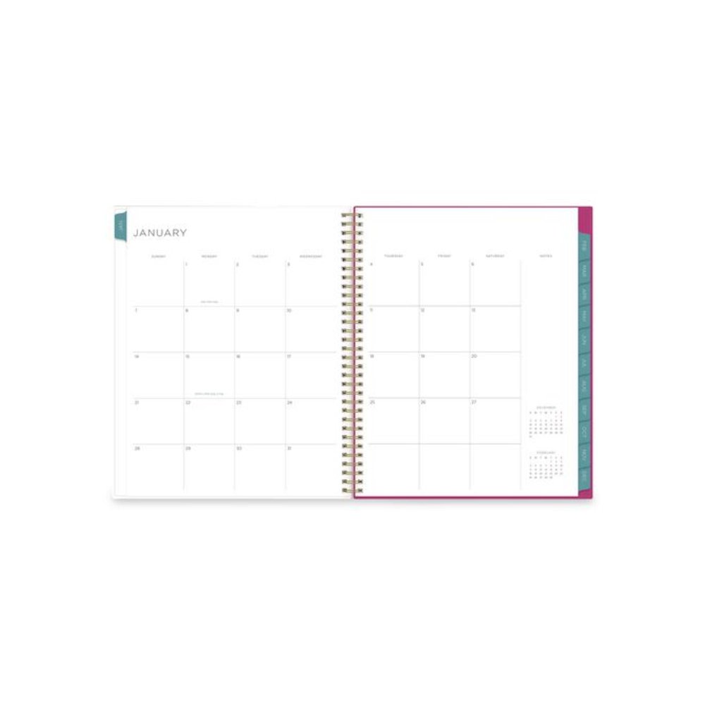 Kelly Ventura Magenta Bloom Weekly/Monthly Planner, Floral Artwork, 11 x 8.5, Multicolor Cover, 12-Month (Jan to Dec): 2026. Picture 3