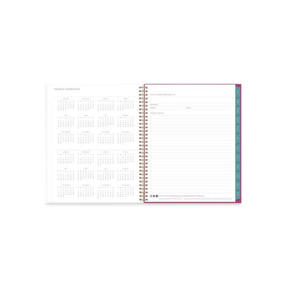 Kelly Ventura Magenta Bloom Weekly/Monthly Planner, Floral Artwork, 11 x 8.5, Multicolor Cover, 12-Month (Jan to Dec): 2026. Picture 5
