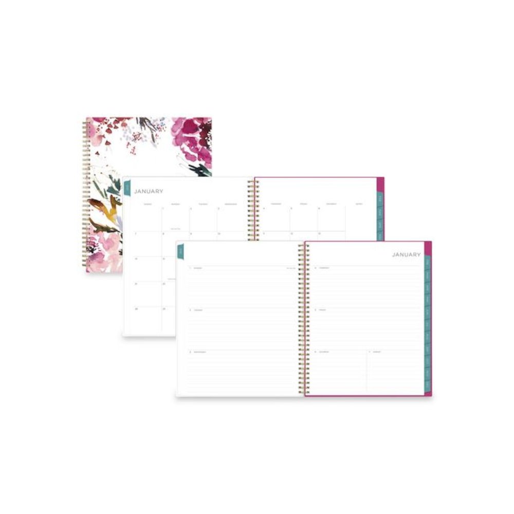 Kelly Ventura Magenta Bloom Weekly/Monthly Planner, Floral Artwork, 11 x 8.5, Multicolor Cover, 12-Month (Jan to Dec): 2026. Picture 1