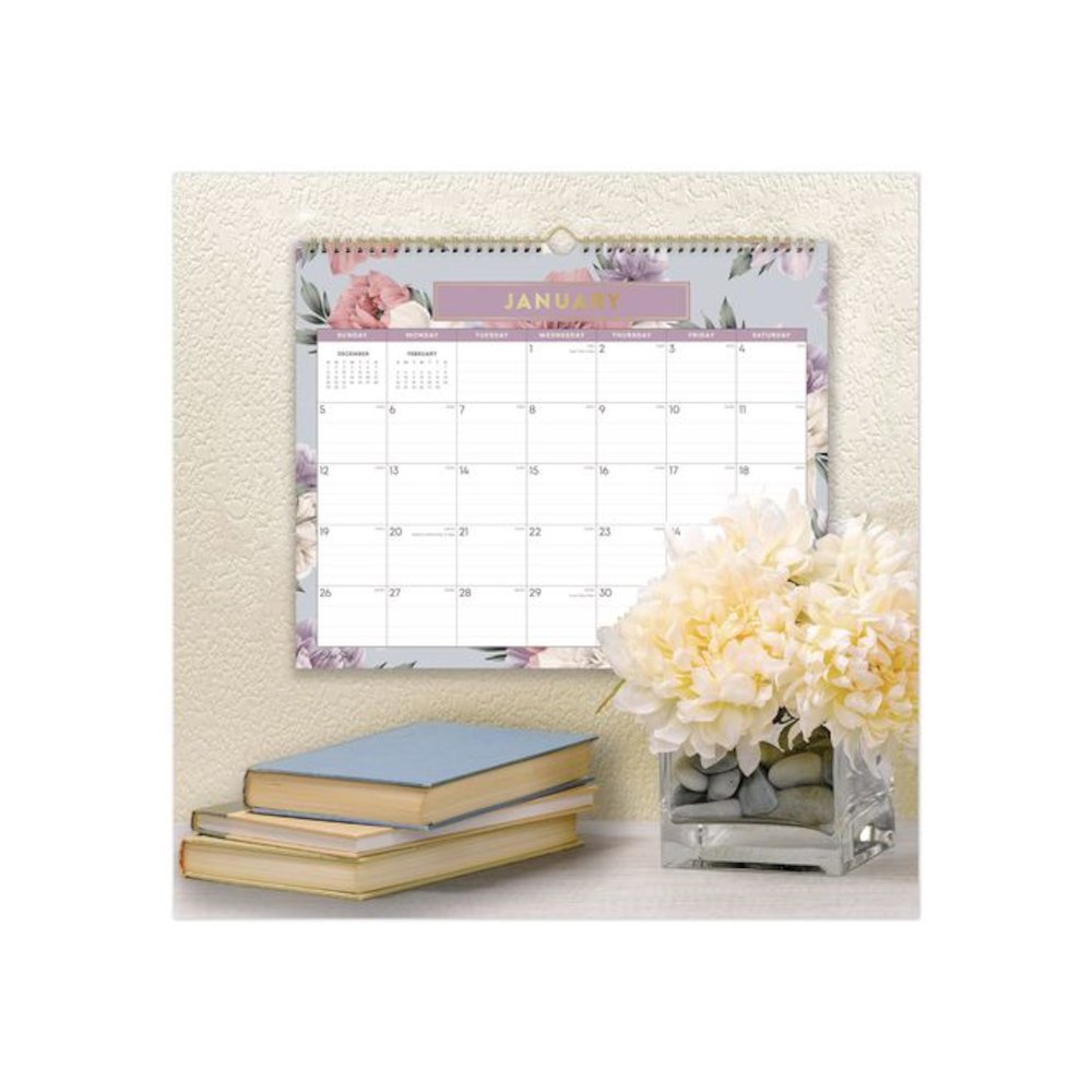 Tula Monthly Wall Calendar, Floral Artwork, 15 x 12, White/Multicolor Sheets, 12-Month (Jan to Dec): 2026. Picture 3