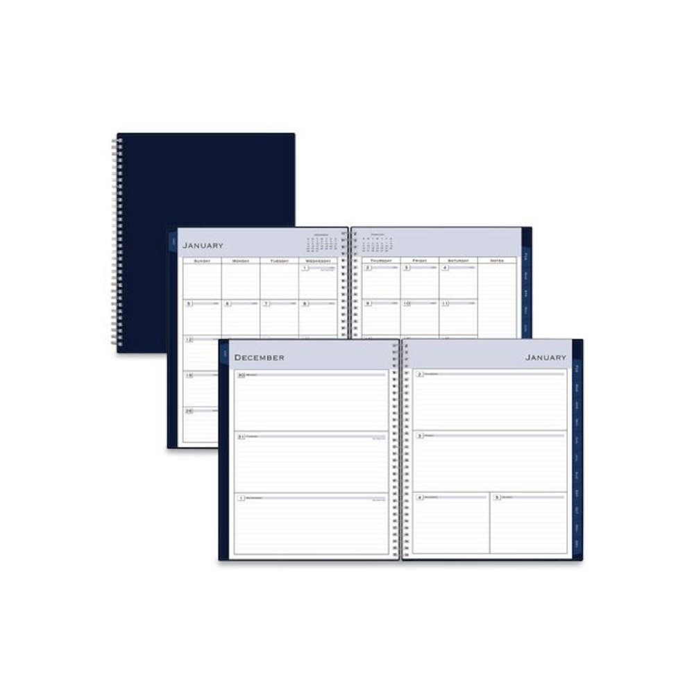 Passages Weekly/Monthly Planner, 11 x 8.5, Navy Cover, 12-Month (Jan to Dec): 2026. Picture 1
