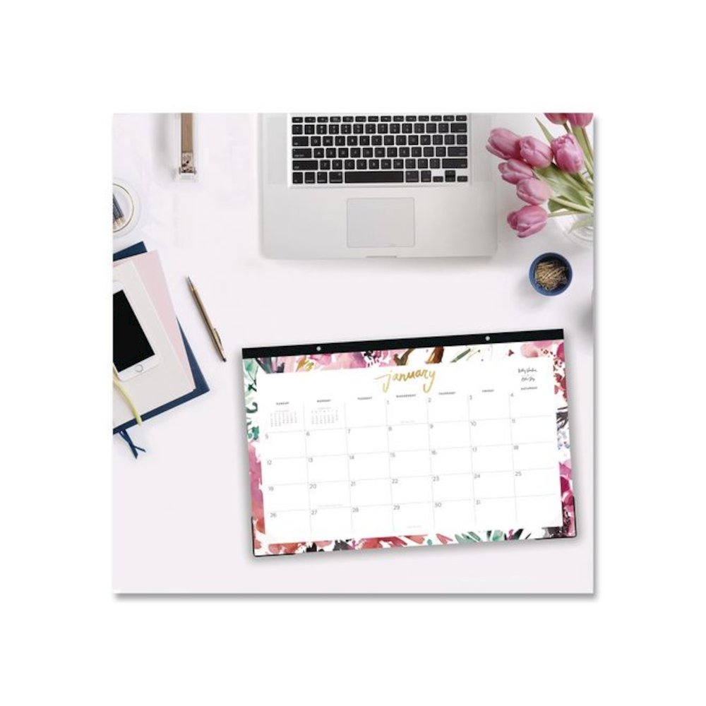 Kelly Ventura Magenta Bloom Desk Pad Calendar, 17 x 11, Floral Artwork, White/Multicolor Sheets, 12-Month (Jan to Dec): 2026. Picture 3