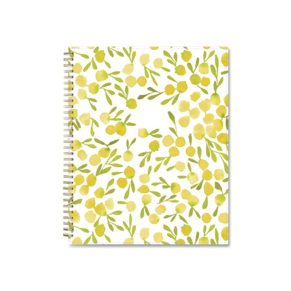 Mimosa Weekly/Monthly Planner, 11 x 8.5, Floral Artwork, Yellow/Green/White Cover, 12-Month (Jan to Dec): 2026. Picture 2