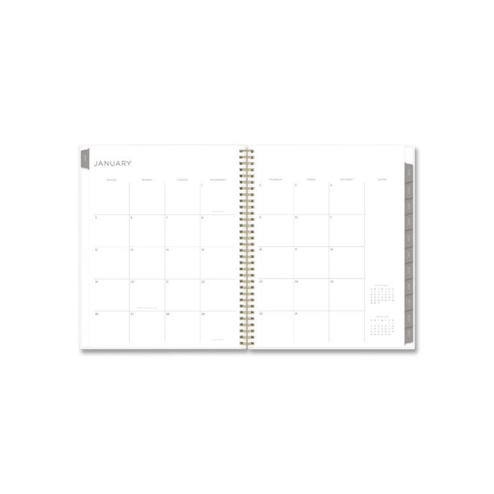 Mimosa Weekly/Monthly Planner, 11 x 8.5, Floral Artwork, Yellow/Green/White Cover, 12-Month (Jan to Dec): 2026. Picture 4