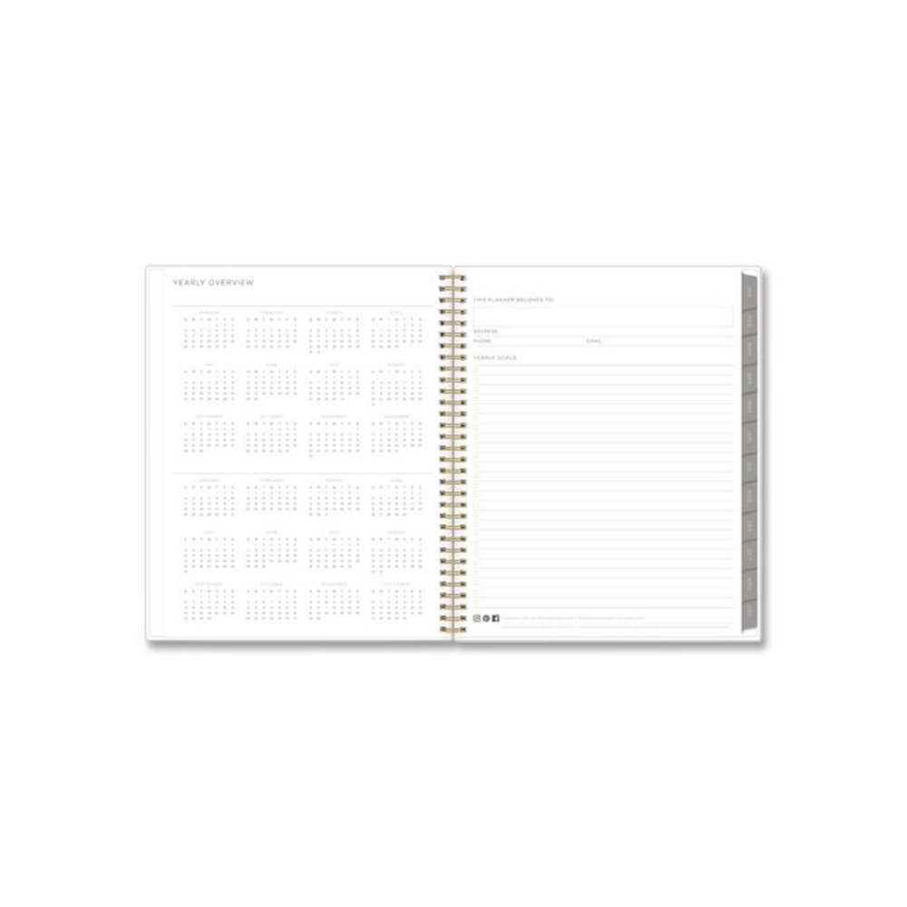 Mimosa Weekly/Monthly Planner, 11 x 8.5, Floral Artwork, Yellow/Green/White Cover, 12-Month (Jan to Dec): 2026. Picture 5