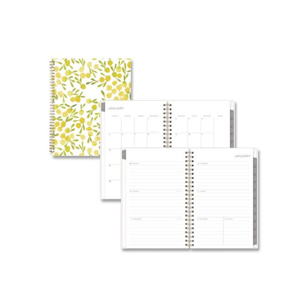 Mimosa Weekly/Monthly Planner, 8 x 5, Lemon Artwork, Yellow/Green/White Cover, 12-Month (Jan to Dec): 2026. Picture 1
