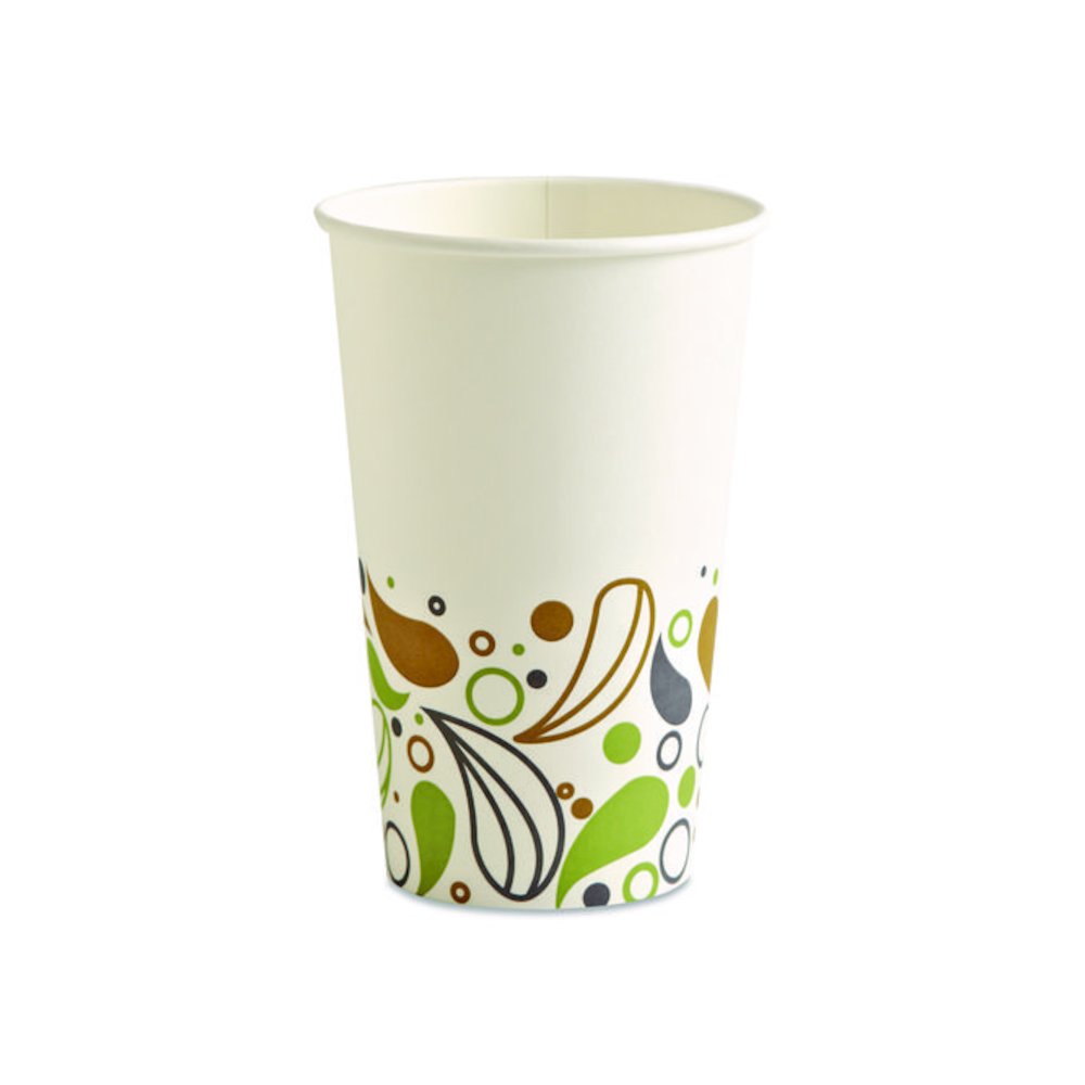 Deerfield Printed Paper Hot Cups, 16 oz, 50/Sleeve, 20 Sleeves/Carton. Picture 4