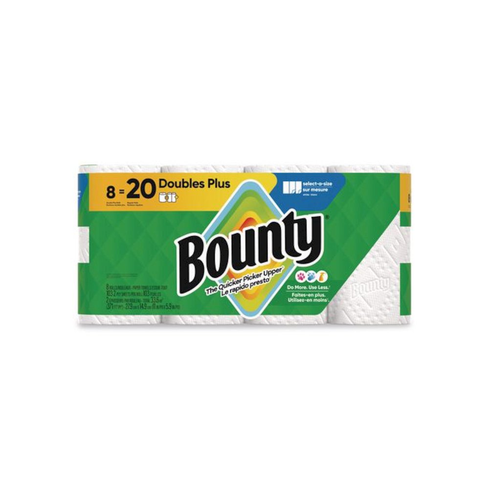 Select-a-Size Kitchen Roll Paper Towels, 2-Ply, 5.9 x 11, White, 103 Sheets/Double Plus Roll, 8 Rolls/Pack. Picture 1