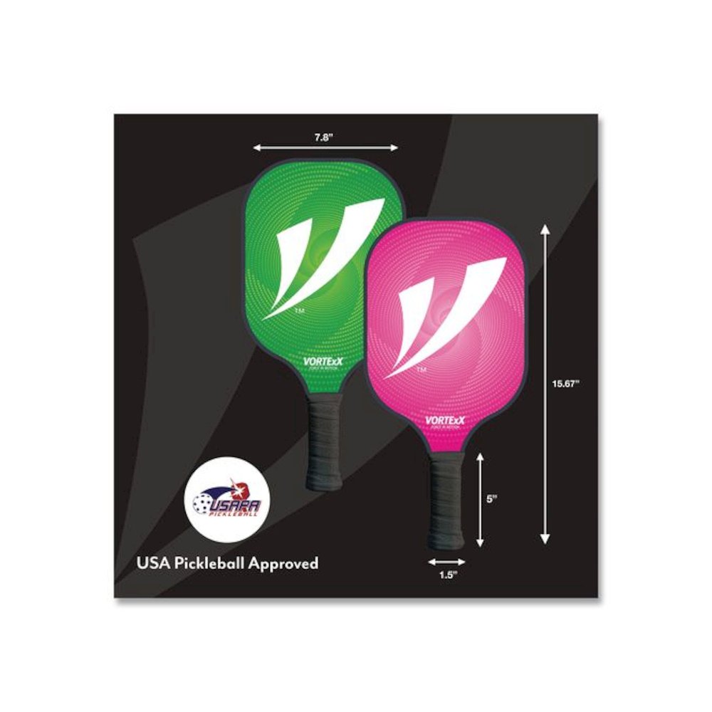 Pickleball Set, Pink/Green, 15.75" x 7.75" x 2.9". Picture 3