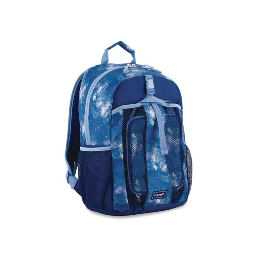Bijoux Deluxe Backpack and Lunch Bag Bundle, Backpack: 13.5" x 7" x 18.5", Lunch Bag: 7.5" x 4.25" x 9", Light Blue Galaxy. Picture 4