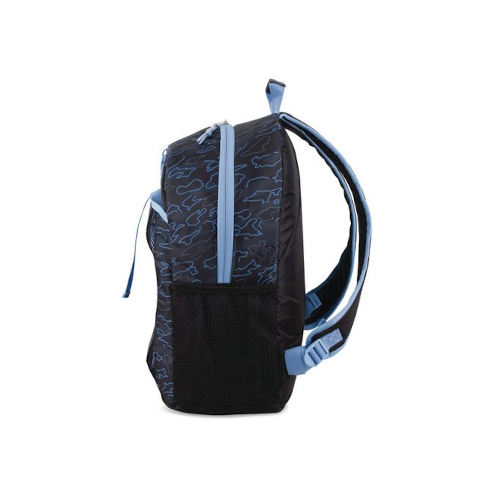 Bijoux Deluxe Backpack and Lunch Bag Bundle, 15.5" Laptop Sleeve, 12" x 8" x 18.5" and 7.5" x 4.25" x 9", Black/Blue Camo. Picture 2