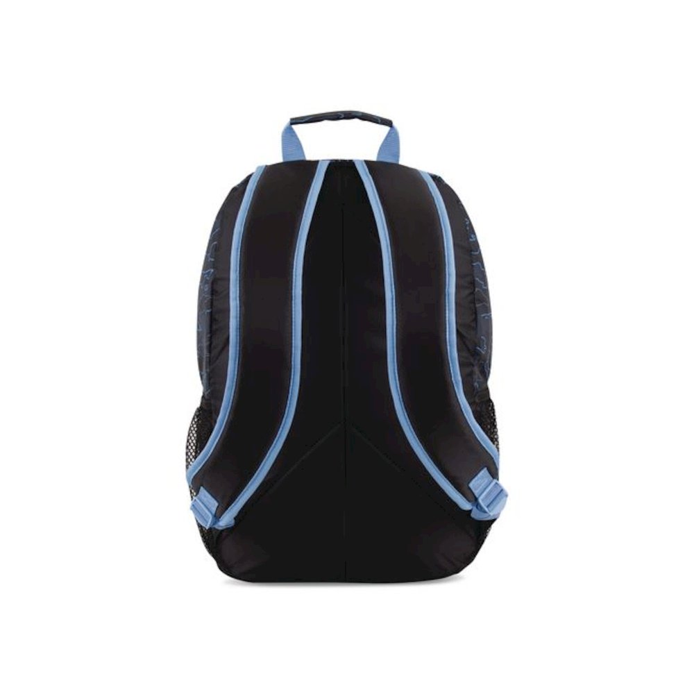 Bijoux Deluxe Backpack and Lunch Bag Bundle, 15.5" Laptop Sleeve, 12" x 8" x 18.5" and 7.5" x 4.25" x 9", Black/Blue Camo. Picture 4