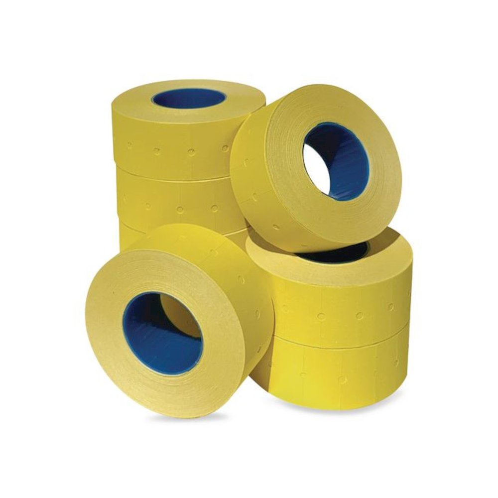 Punch-Hole Lavel, 0.83 x 0.47, Yellow, 1,000/Roll, 8 Rolls/Pack. Picture 1