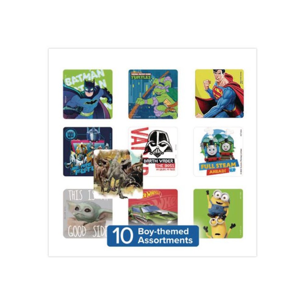 Cars, Trucks and Heroes Sticker Sampler Pack, Randomly Assorted Illustrations and Colors, 1,000/Box. Picture 4