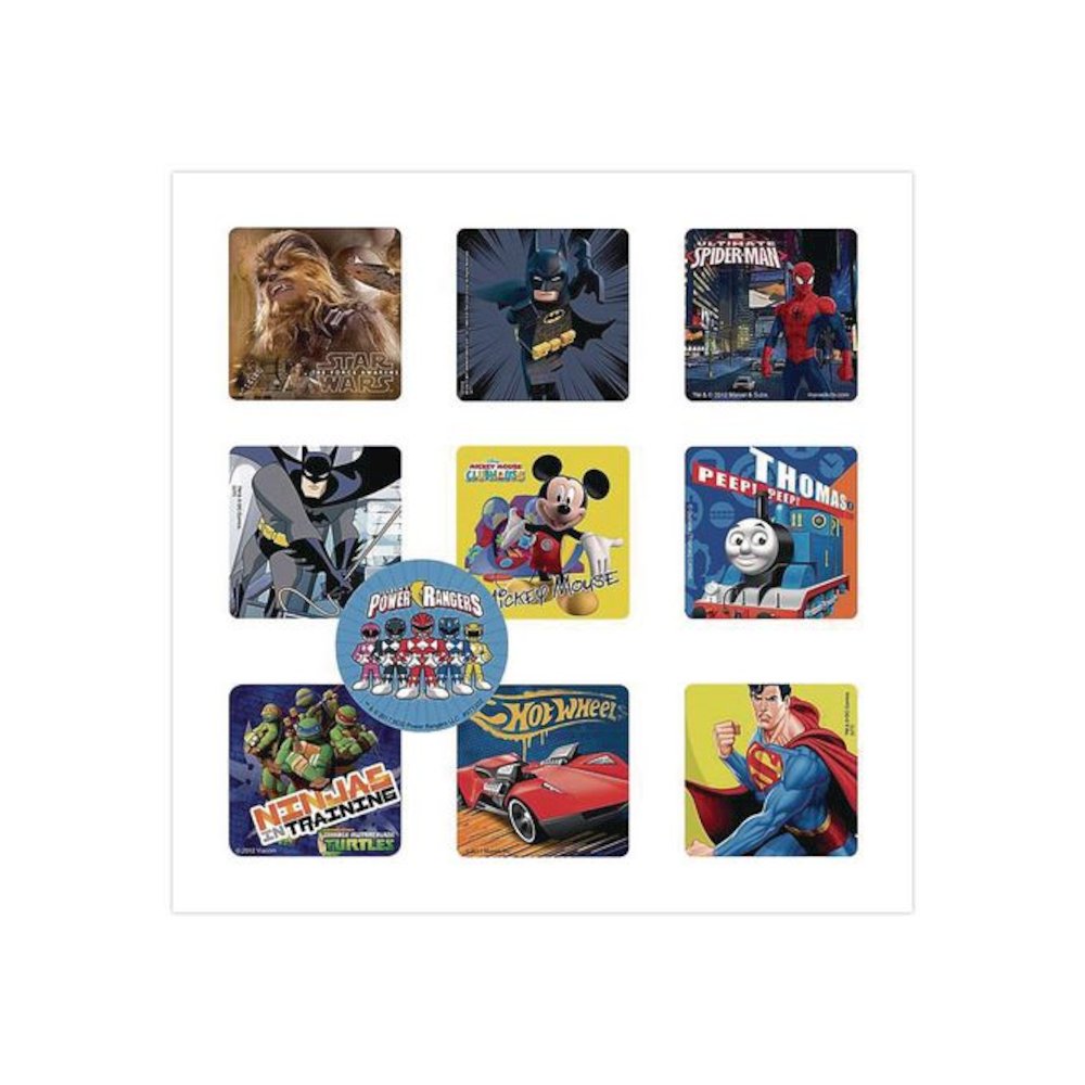 Cars, Trucks and Heroes Sticker Sampler Pack, Randomly Assorted Illustrations and Colors, 1,000/Box. Picture 1