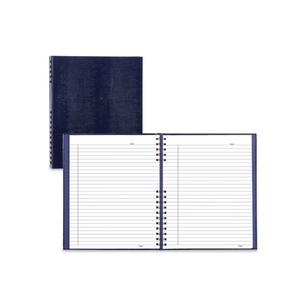 NotePro Notebook, 1-Subject, Wide/Legal Rule, Indigo Blue Cover, (100) 10.75 x 8.5 Sheets. Picture 1